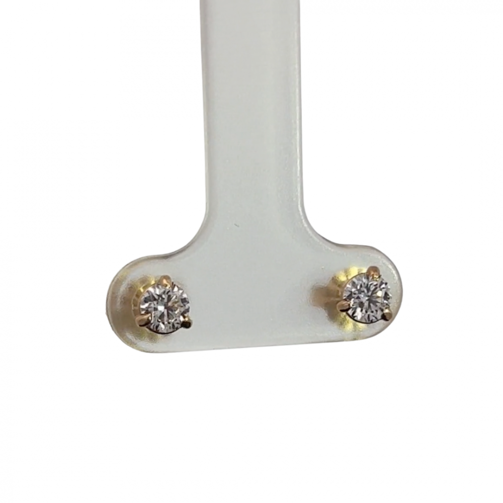 40ctw Lab Grown Diamond Stud Earrings in 14k Yellow Gold
