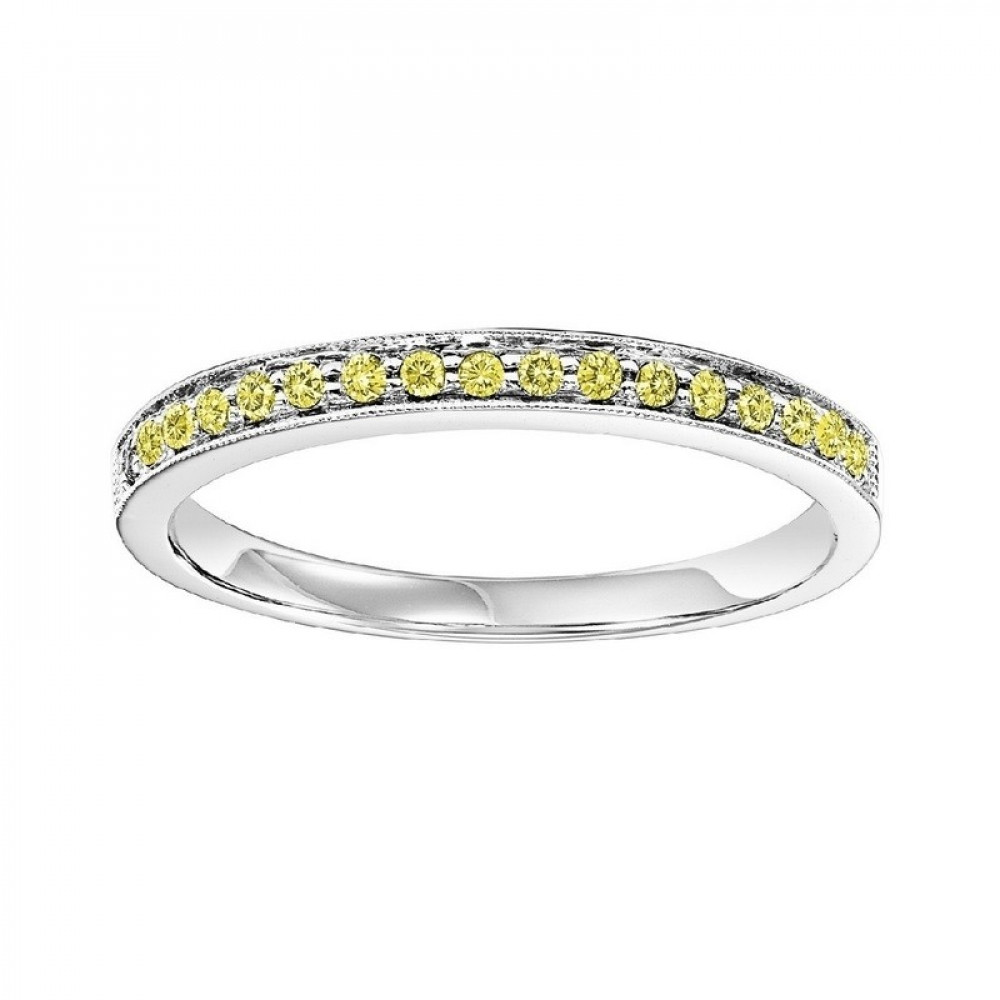 10Kt White Yellow Gold Diamond (1/8Ctw) Ring