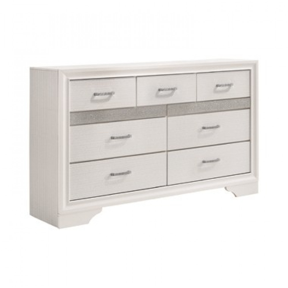 White Glitz Queen Storage 4-Pc Bedroom Set | Bedroom | Seat N Sleep