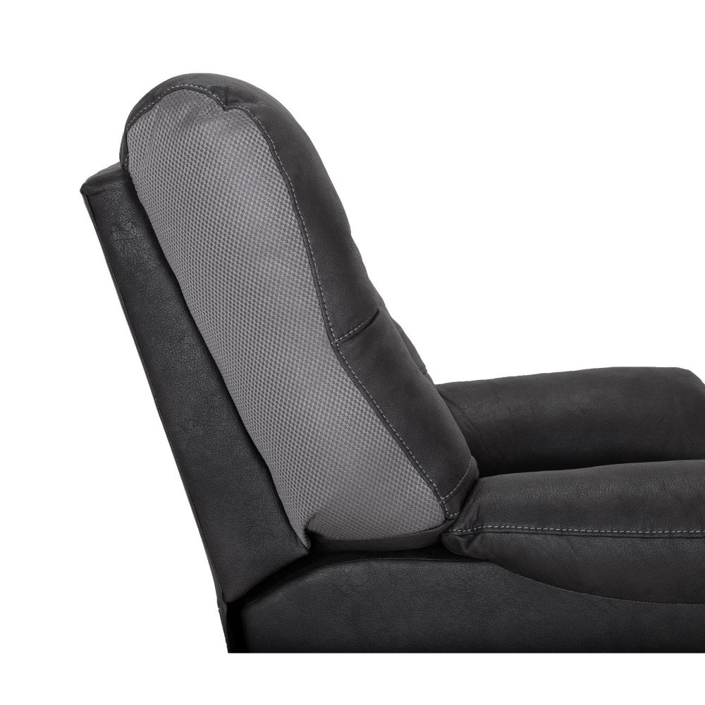 Trilogy Airflow Charcoal Power Rocker Recliner Living Room Seat N Sleep