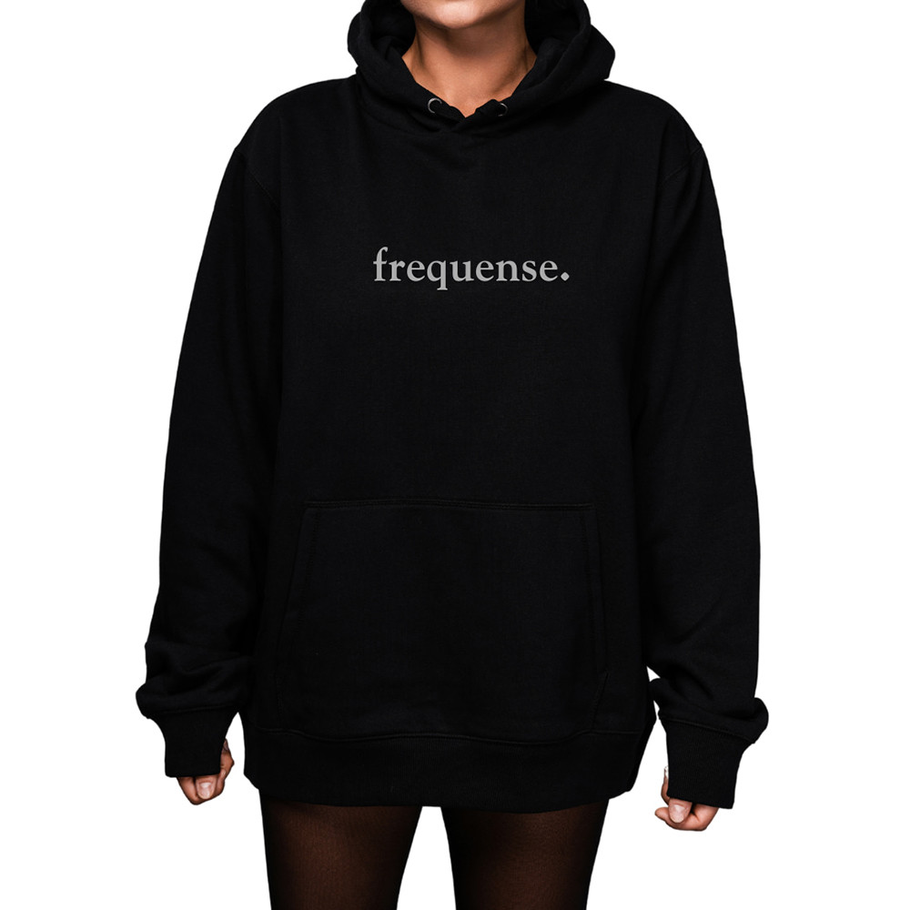 Frequense Unisex Hoodie Black