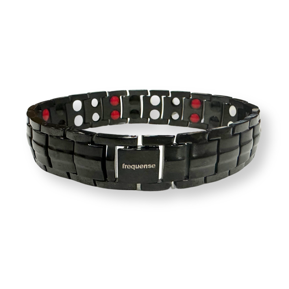 Mens Black Tuned Link Bracelet