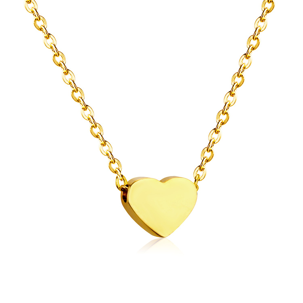 Floating Heart Tuned 18K Gold PVD Necklace