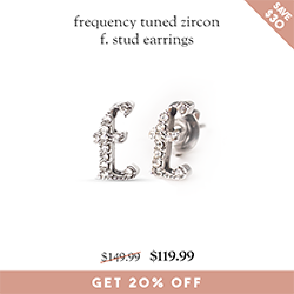 Frequency Tuned Zircon f. Stud Earrings