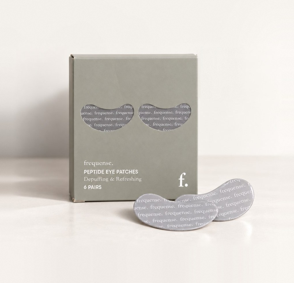 Frequense Peptide Eye Patches box with a pair of patches