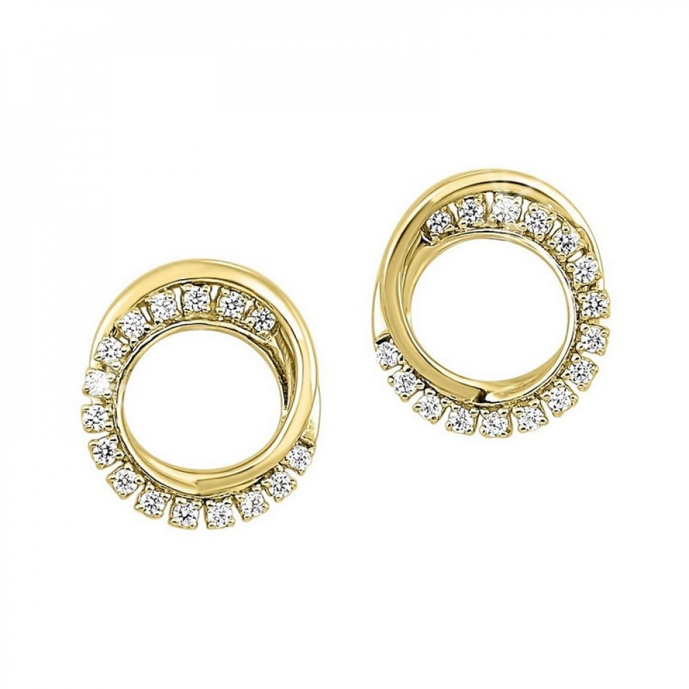 10Kt Yellow Gold Diamond (1/6Ctw) Earring