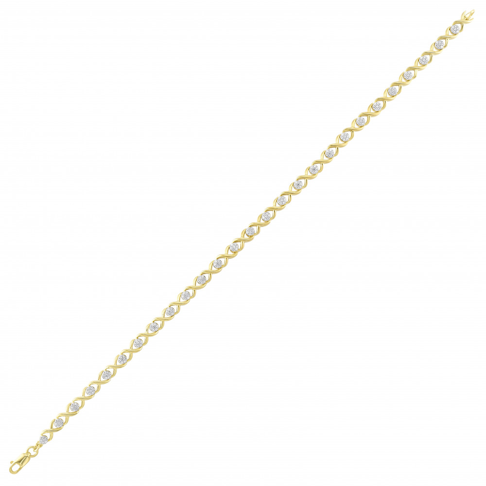 10Kt Yellow Gold Diamond 1/2Ctw Bracelet