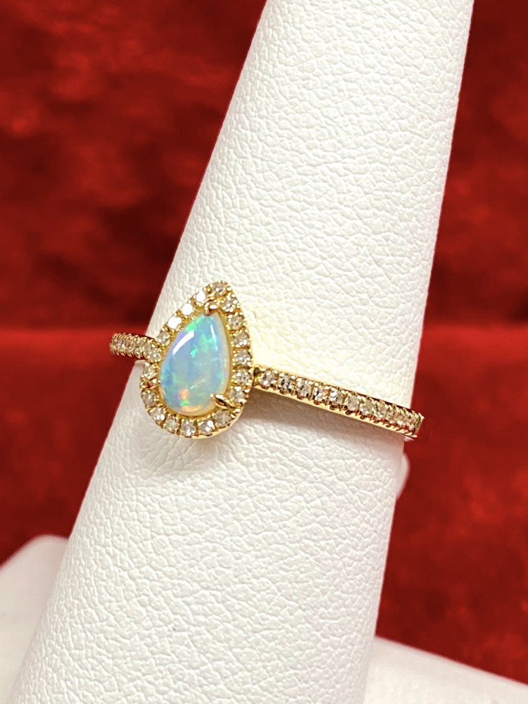 Opal & Diamond Ring