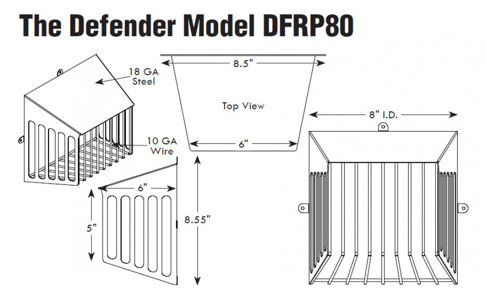 Defender Access + Vent Cover 8" White