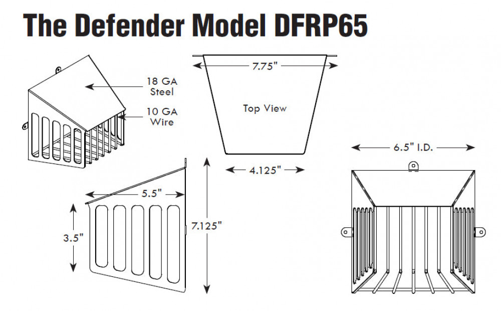 Defender Vent Cover 6.5" White