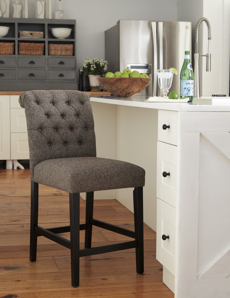 Tripton Linen Upholstered Barstool Dining Room Elements