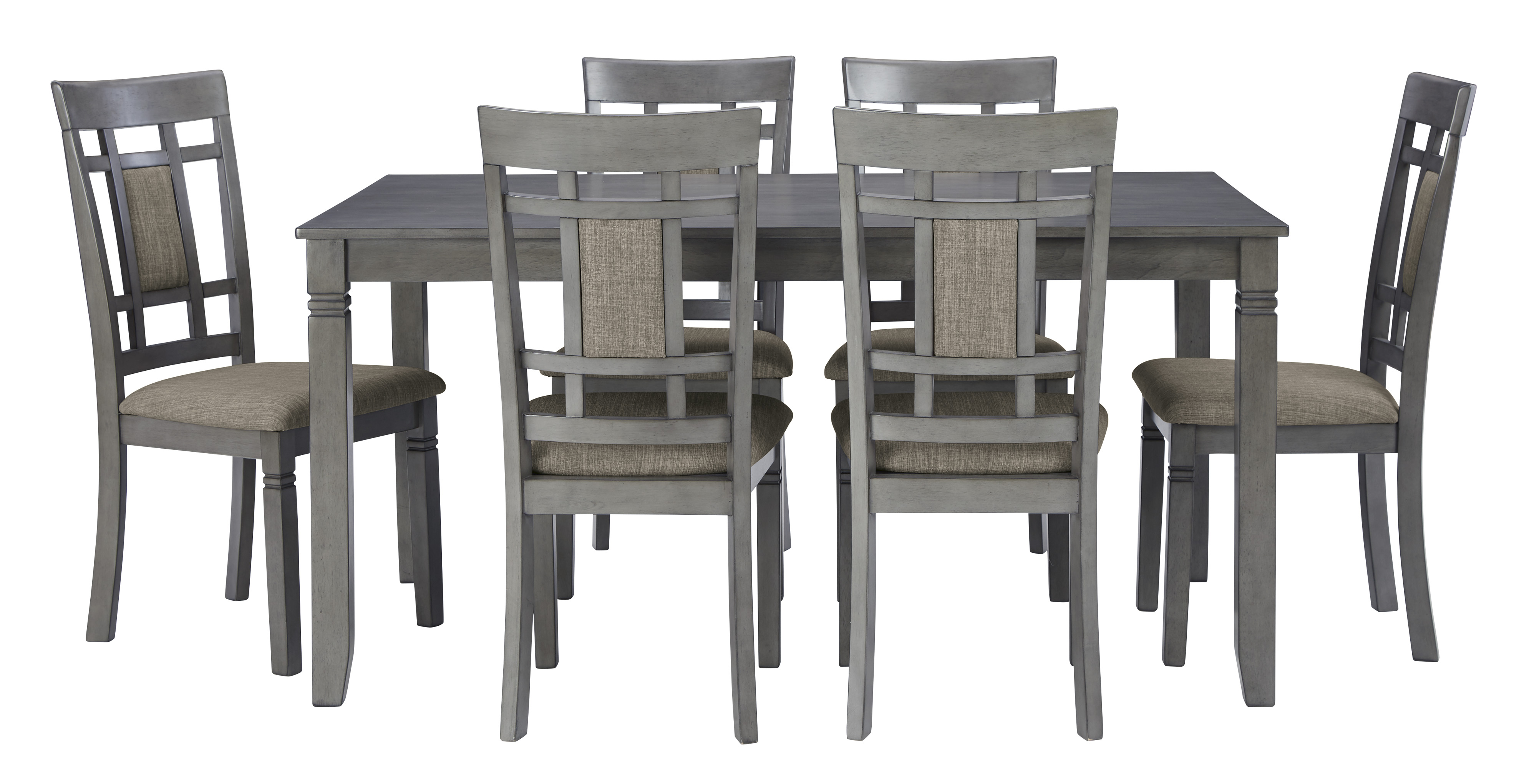 Jayemyer Charcoal Gray Dining Room Set Dining Room Elements