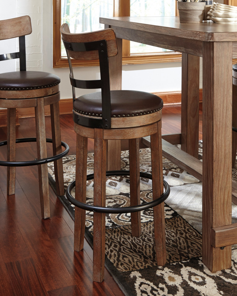 Pinnadel Light Brown Bar Height Bar Stool Dining Room Elements