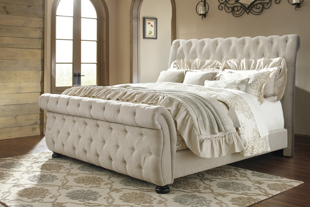 Willenburg Queen Upholstered Sleigh Bed | Bedroom | Elements