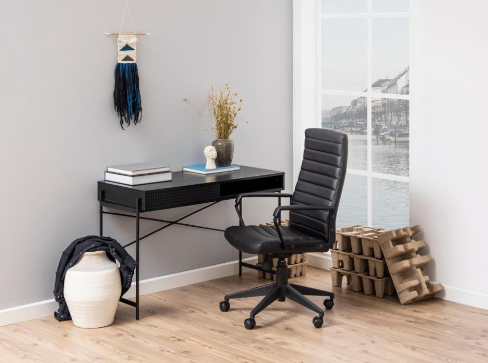 matte black office desk