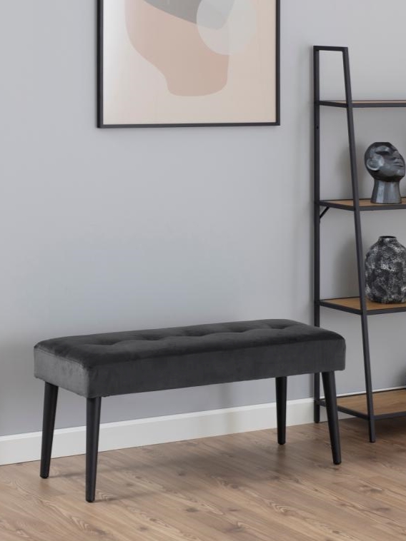 Glory VIC fabric Dark Grey Bench Living Room Elements