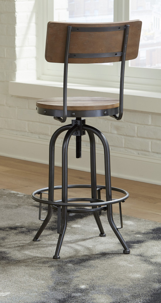 Pinnadel Light Brown Pub Height Bar Stool Dining Room Elements