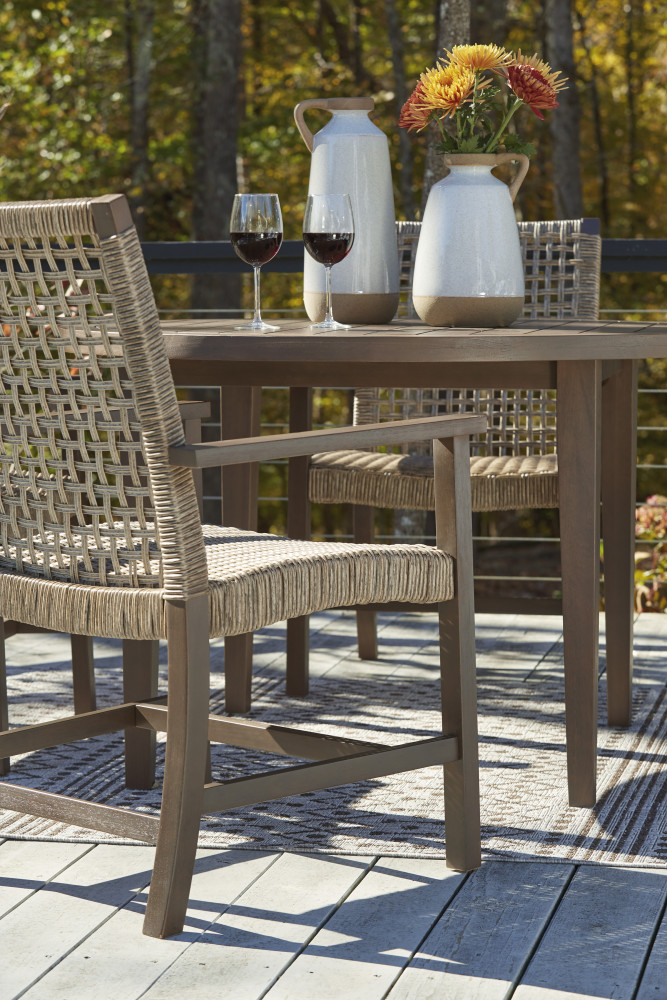 Germalia Outdoor Dining Table and 4 Chairs Outdoor Furniture Elements