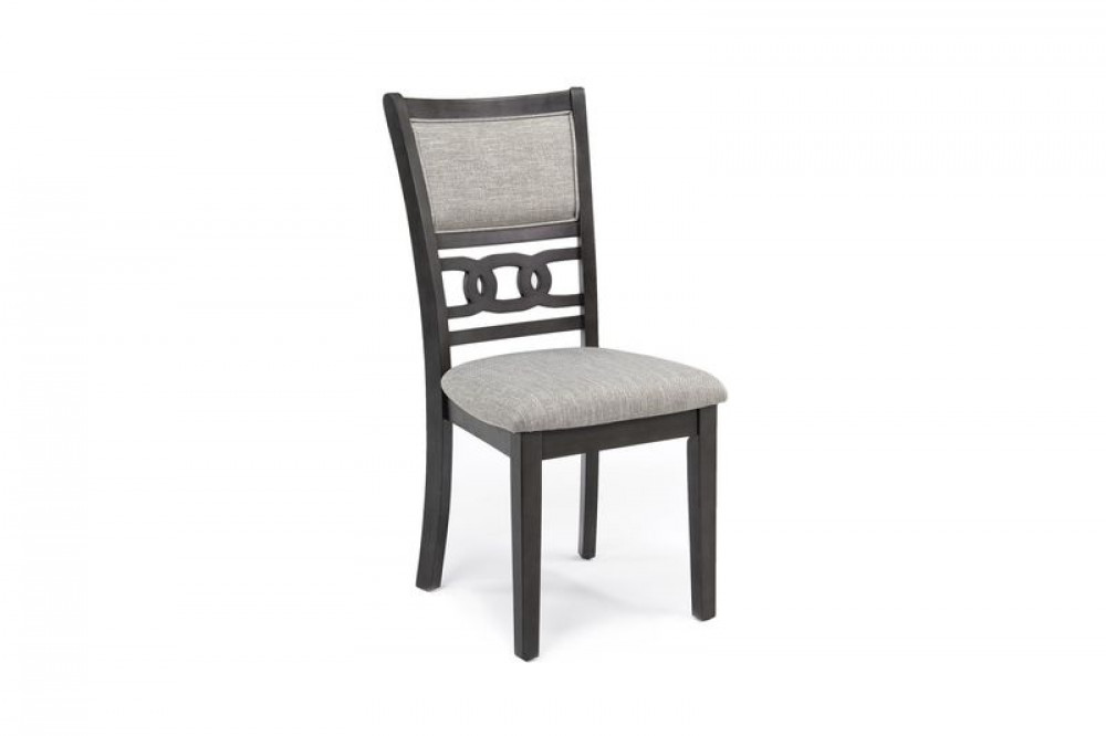 Gia Gray 47" Round Dining Table & 4 Chairs Dining Room Elements