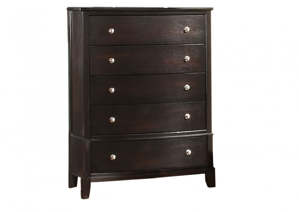 5 Drawers Chest Espresso Bedroom Elements