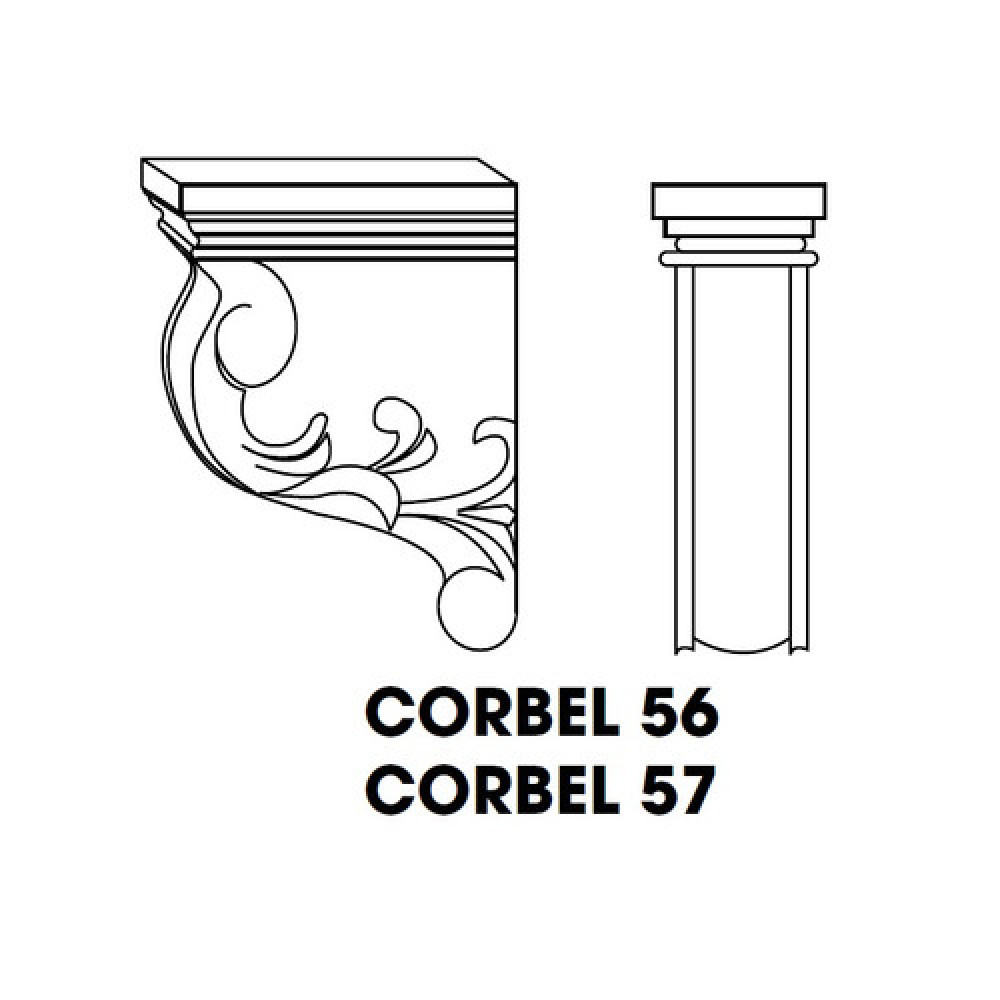 Boca White - Large Corbel 3"Wx6"Dx9"H