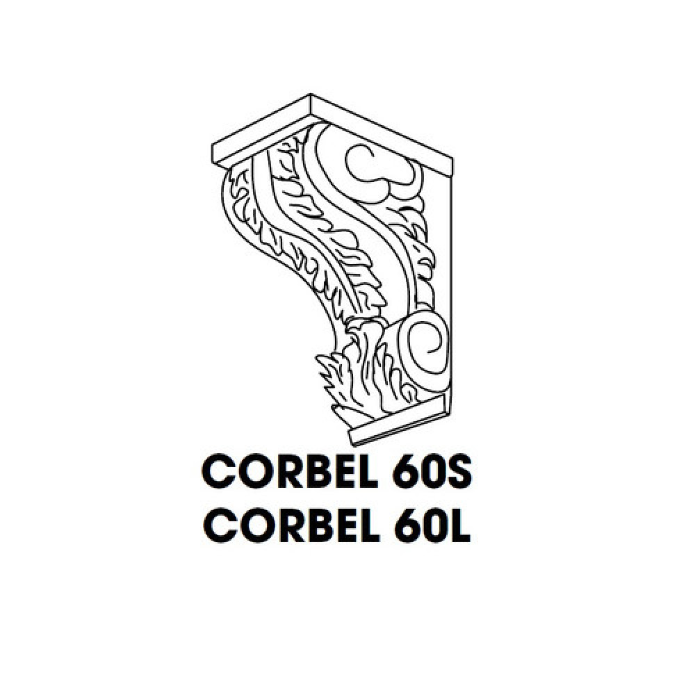 Boca Grey Shaker - Small Corbel 3"Wx4"Dx6"H