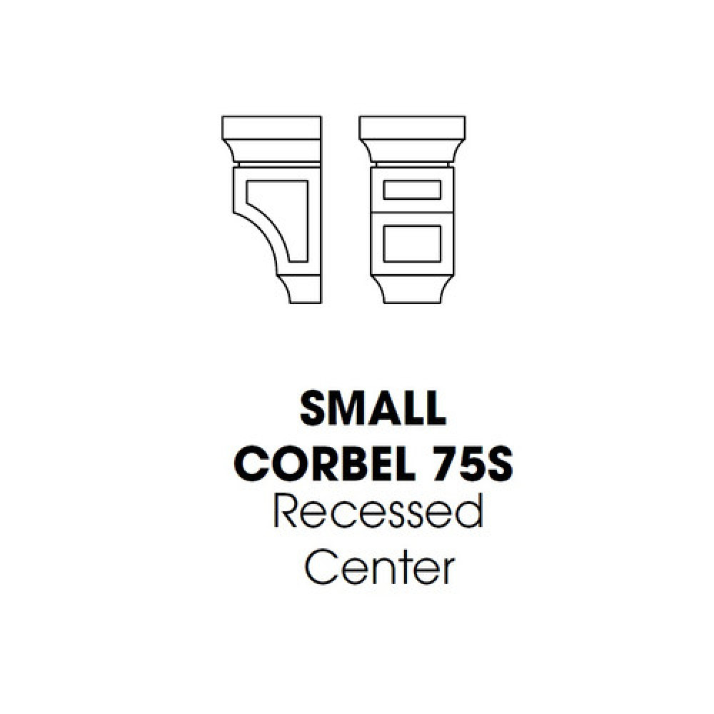 Boca Grey Shaker - Small Corbel Recessed Center 3.75"Wx3.5Dx6.6"H