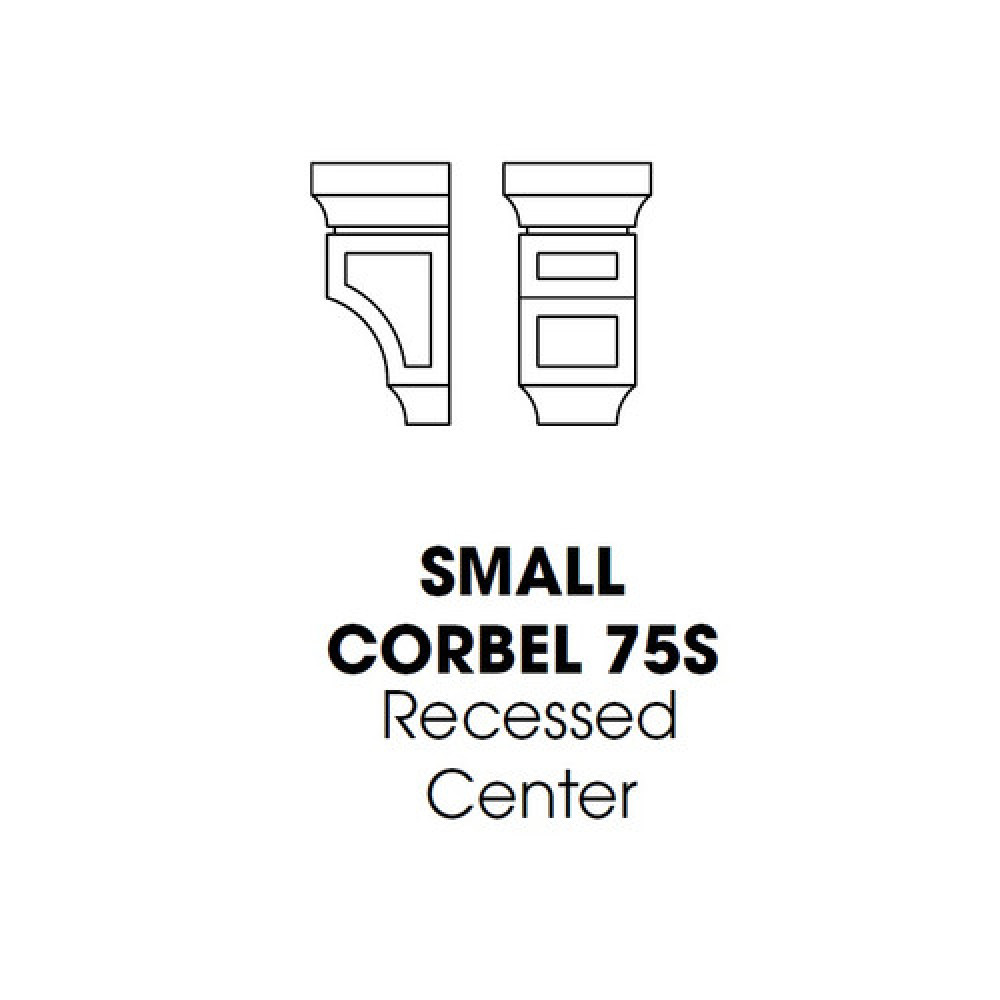 Homestead Oak Shaker - Small Corbel Recessed Center 3.75"Wx3.5Dx6.6"H