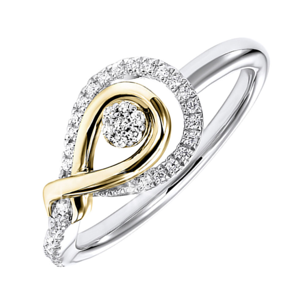 Gold Silver Diamond Ring