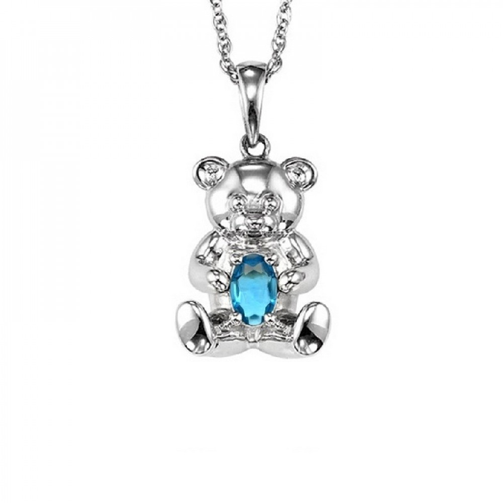 bear birthstone necklace